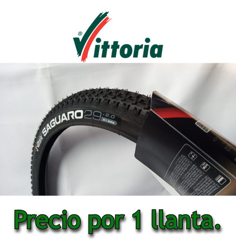 Imagen 1 de 10 de 1 Llanta Vittoria Saguaro 29*2.0 Talón Convencional/ Mtb
