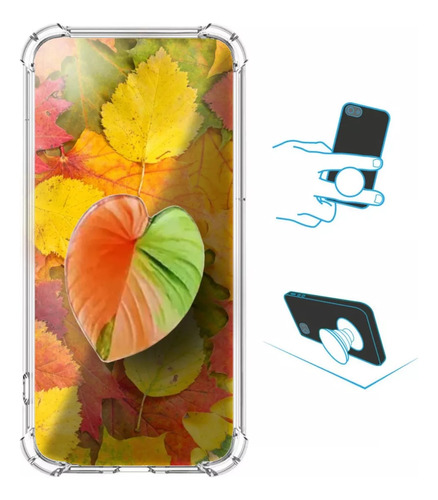 Carcasa Popsocket Hojas Para Xiaomi Mi 10t Lite