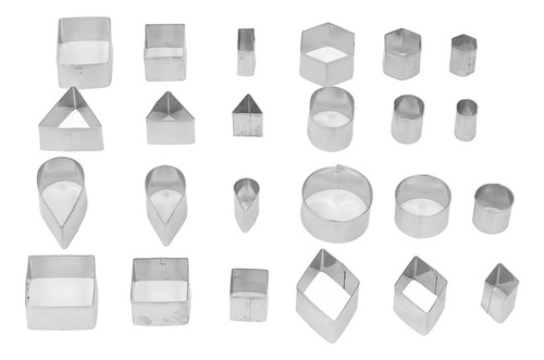 Juego De 24 Cortadores Geométricos De Acero Inoxidable