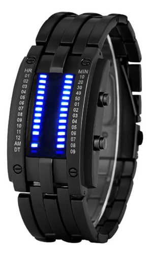 Reloj Binario Electronico Digital Acero Inoxidable Led