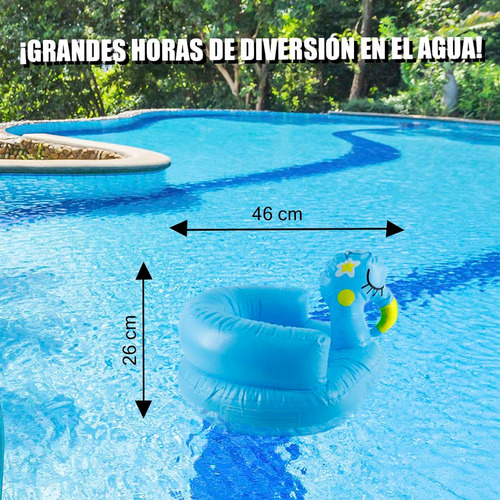 Salvavidas Flotador Inflable Piscina Para Bebe Playa Azul