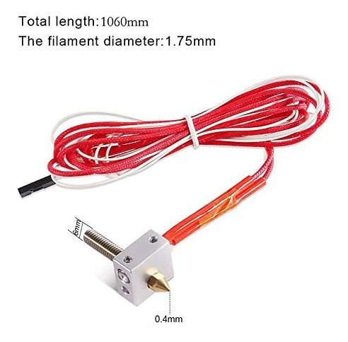 Kit Boquilla Mk8 Extrusora Calentador Garganta 0.069 in