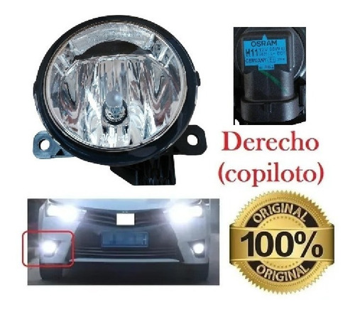 Faro Auxiliar Orig Halog Cromo Derecho Honda Crv 2012 2013