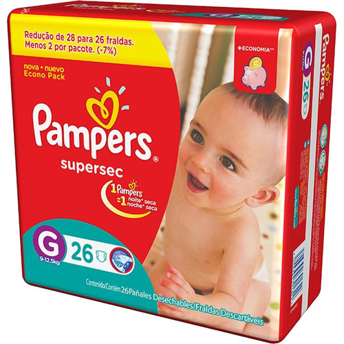 Pampers Supersec G (9 A 12.5 Kg) - X26