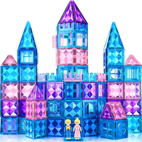 Benoker 102pcs Frozen Castle Magnetic Tiles - 3d Diamond Bui