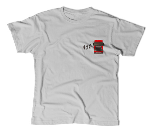 Camiseta T-shirt Masculina Regalo Camión Scania 450 Rojo