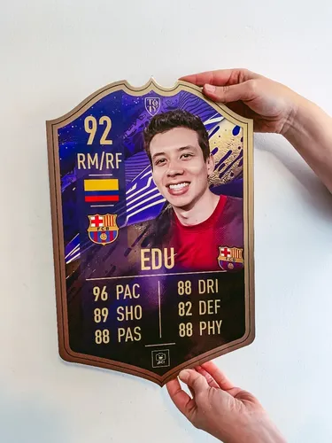 Carta Fifa 20 Peque Fut Dc Cuadro Gamer Personalizado