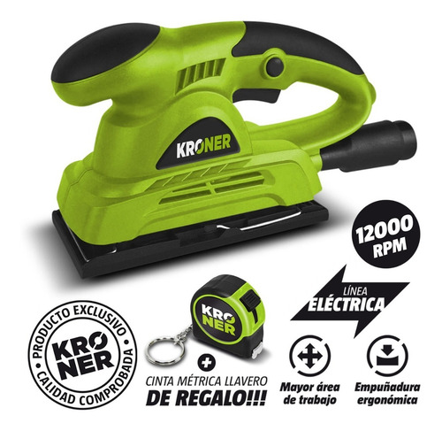Imagen 1 de 8 de Lijadora Orbital Kroner 12000 Opm 180 Watts Uso Profesional