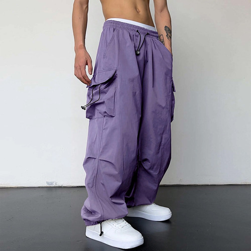 Pantalones Para Hombre Con Cintura Elástica Con Cordón Y Bol