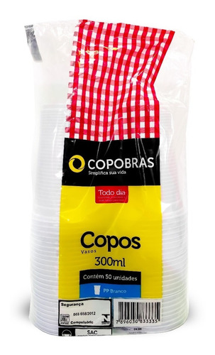 Vaso Económico Copobras 300ml X 50 Unid.