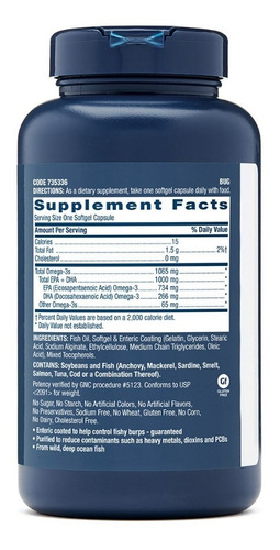 Fish Oil Gnc 120 Capsulas Nuevo Sellado Fv 2024