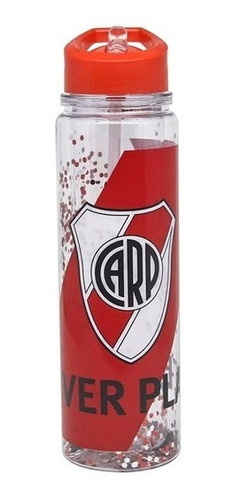 Botella De Agua Deportiva Boca River Con Glitter