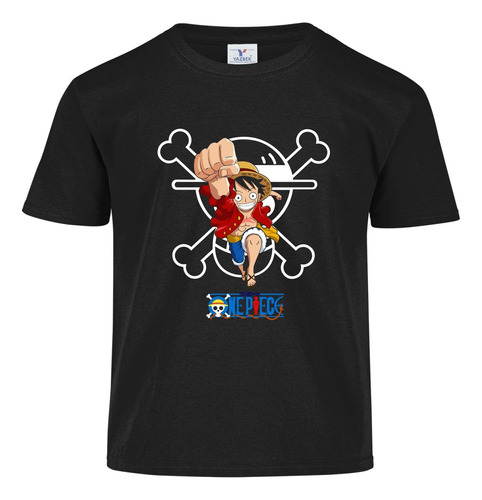 Playera Luffy One Piece Calavera Anime Para Niño Y Niña