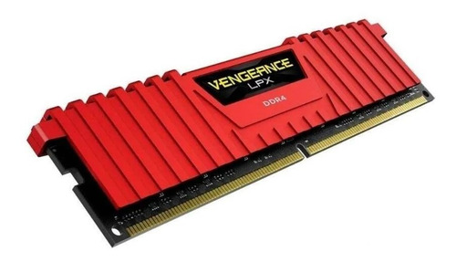 Memória RAM Vengeance LPX color vermelho  8GB 1 Corsair CMK8GX4M1A2666C16