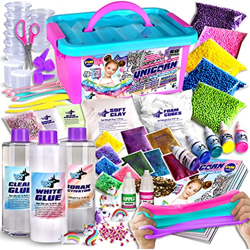 Kit Unicorn Slime Para Niñas Fabricacion De Slime