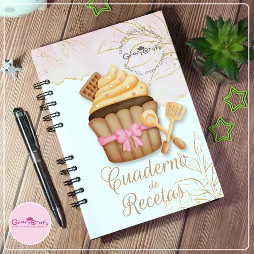 Recetario - Cuaderno De Recetas - Reposteria - Personalizada