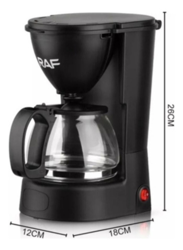 Cafetera Cafe 6 Tazas Semi Automática De Filtro Raf-112