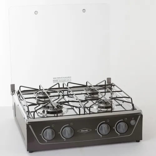 Estufa De Mesa Avellana V Gas Propano Plata Haceb Color Plateado Tipo De Conexión Gas Envasado 110v