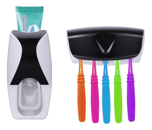 Dispensador Automático Para Pasta Dental + Porta Cepillos