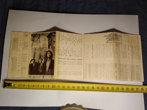 Tapa Original Cassette Soda Stereo Doble Vida 1988 1° Edici (Usado)