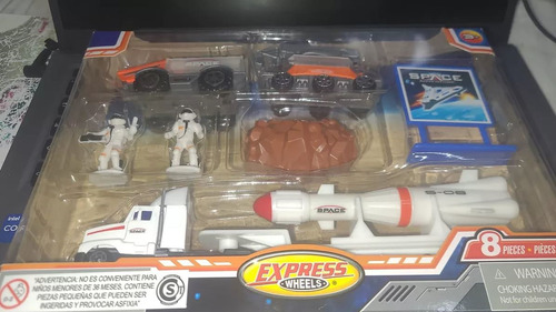 Playset Aventura Del Espacio 8 Piezas Express Wheels Nuevo Multicolor