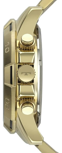 Relógio De Pulso Technos Com Corria De Aço Inoxidável Cor Dourado - Fondo Preto