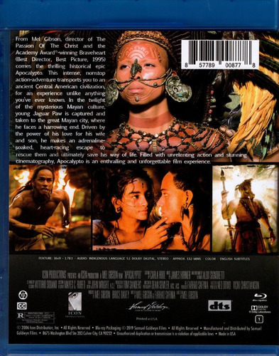 Apocalypto 2006 Mel Gibson Pelicula Blu-ray