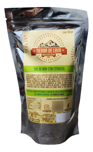 Sal De Mar Con Cítricos - Tierra De Lava 250gr