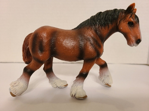 Figura Yegua Caballo Shire Niño Plástico Juguete Colección