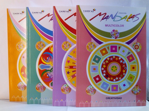 Lote X 4 Libros - Mandalas Multicolor Para Pintar