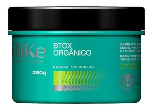 Btox Orgânico Sem Formol - 250g Ilike Profissional