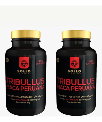 Tribullus Maca Roja - 240 Capsulas (pack 2) Sollo Nutrition