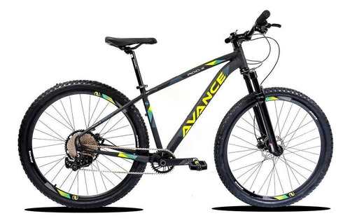 Bicicleta Aro 29 Avance Add.x Kit 1x12 Absolute Susp. A Ar Cor Preto E Amarelo Neon Tamanho Do Quadro 17