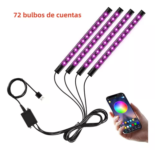 Luz de atmósfera de coche, tira Led para decoración interior de