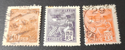 Sello Postal - Brasil - Alegorias - 1922