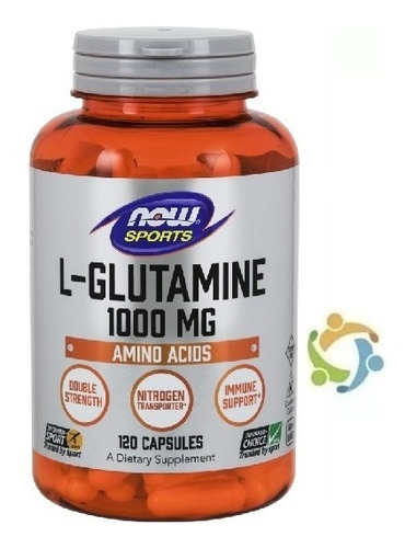 L-glutamina 1000mg 120 Cps Now Sports Dupla Potência