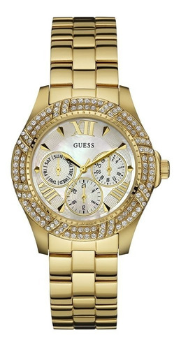 Reloj Guess W0632l2 Cristales Dorado Dama Agente Oficial