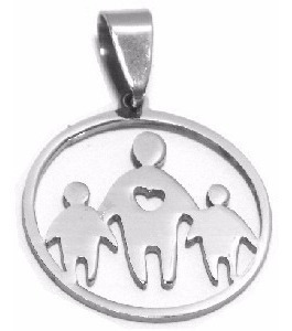 Dije Familia Niños Amor Mamá Collar Cadena Acero Inoxidable