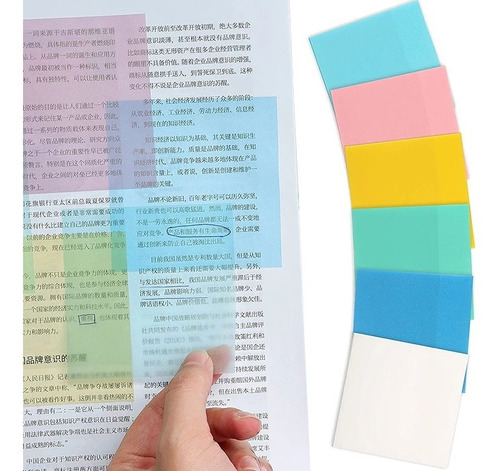 300 Notas Adhesivas Transparentes Plastificadas 6 Blocs