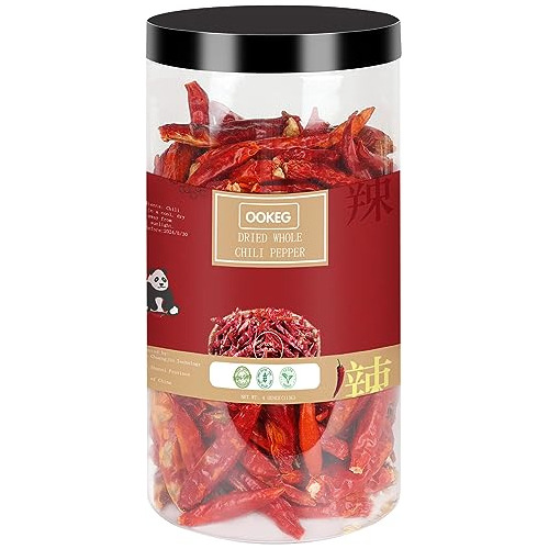 Chiles, Chiles Rojos Secos Premium Enteros, Condimento De Ch