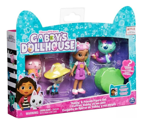 Gabby's Dollhouse Set X4 Personajes 1 Acc Sorpresa 36227