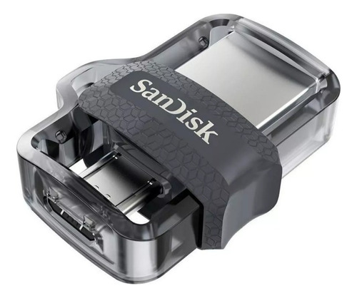 Pendrive Sandisk Ultra Dual M3.0 16gb 3.0 Negro Y Transparen