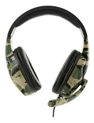 Headset Gamer P2 Camuflado Com Microfone Auxiliar Celular