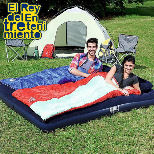 Imagen 4 de 6 de Colchon Inflable Bestway 2p C/ Inflador + 2 Almohadas El Rey
