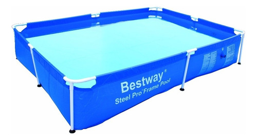 Piscina estructural rectangular Bestway 56403 con capacidad de 2300 litros de 2.59m de largo x 1.7m de ancho azul