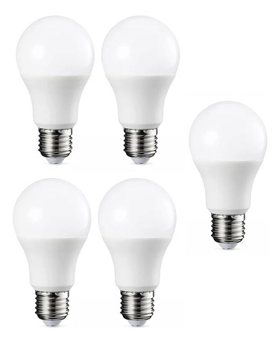 Promo - Lámparas Led 9 Watts 1 Año Garantía X 5 Unidades