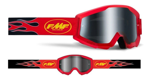 Antiparras Fmf Powercore Sand Flame Red Smoke Lens Juri