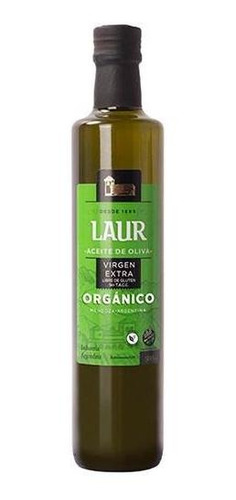 Imagen 1 de 1 de Aceite de oliva Laur extra virgen orgánico sin tacc 500ml