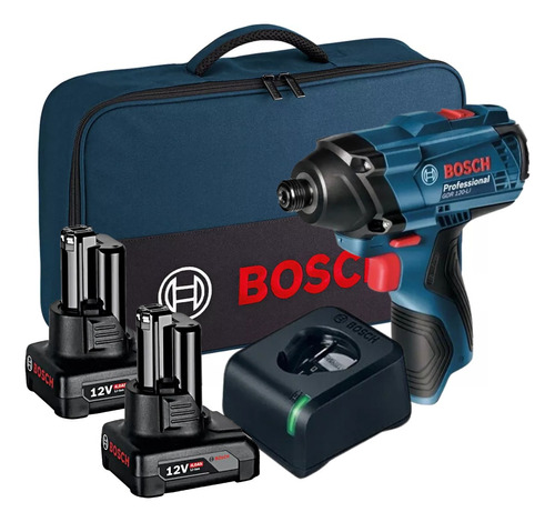 Chave Impacto 2 Bateria Bosch 12v 4ah Gdr 120-li Carrg Bolsa