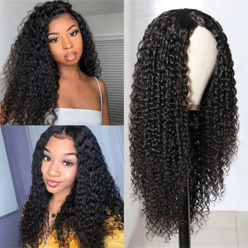 Conjunto De Cabelo Longo Encaracolado Feminino Com Peruca E,